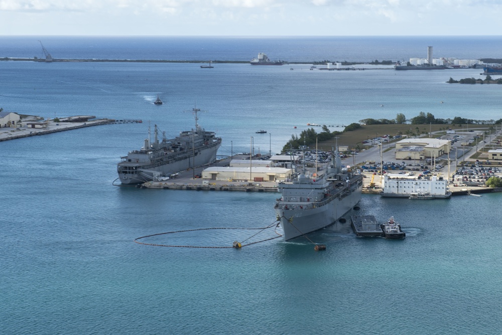 Aerials of USS Frank Cable