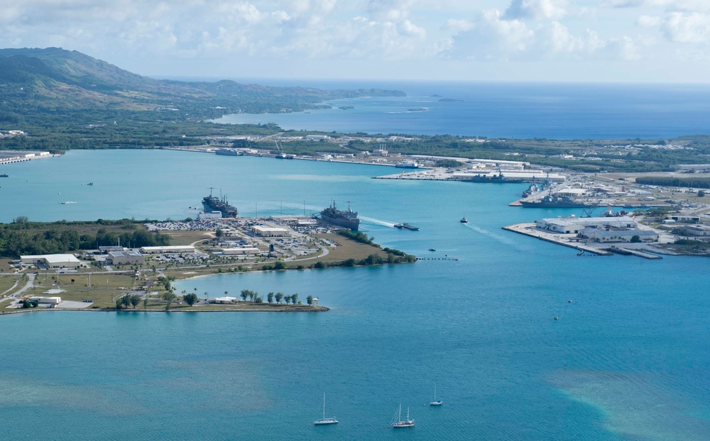 Aerials of USS Frank Cable