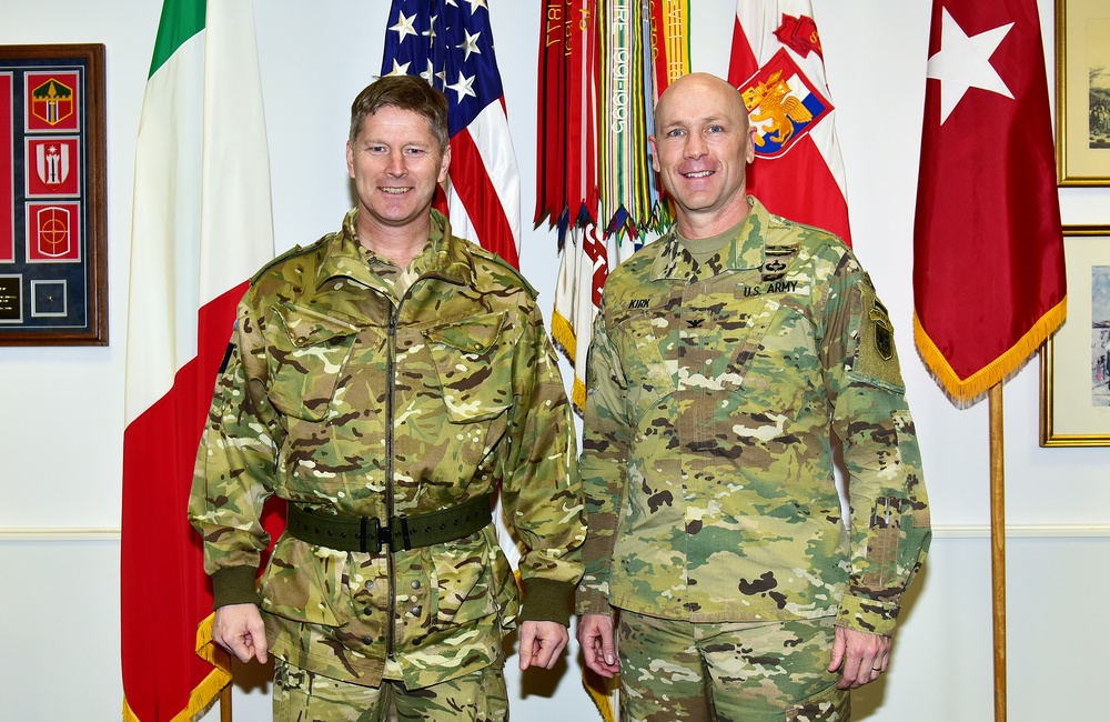 Brigadier Kevin Copsey visited Caserma Ederle, Vicenza, Italy