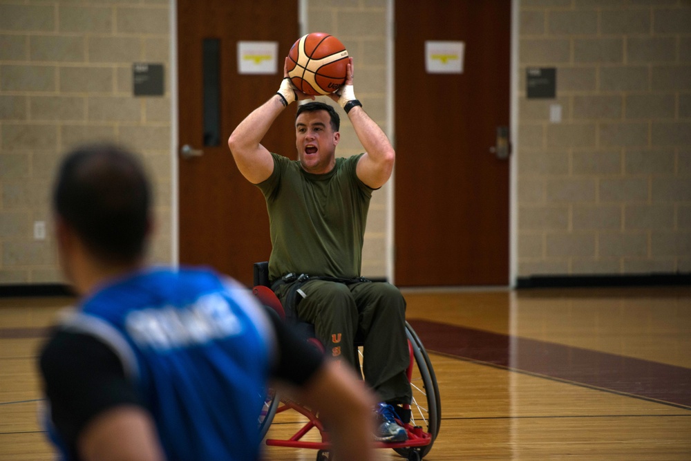 2018 Marine Corps Trials Wheelchair Basketball Practice