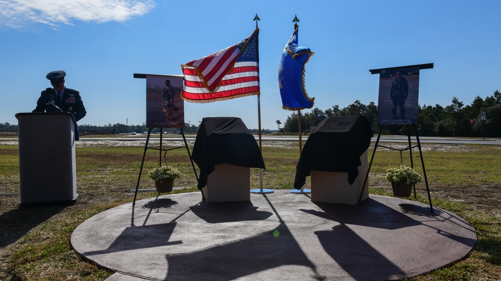 Voas-Lackey traffic circle memorial dedication