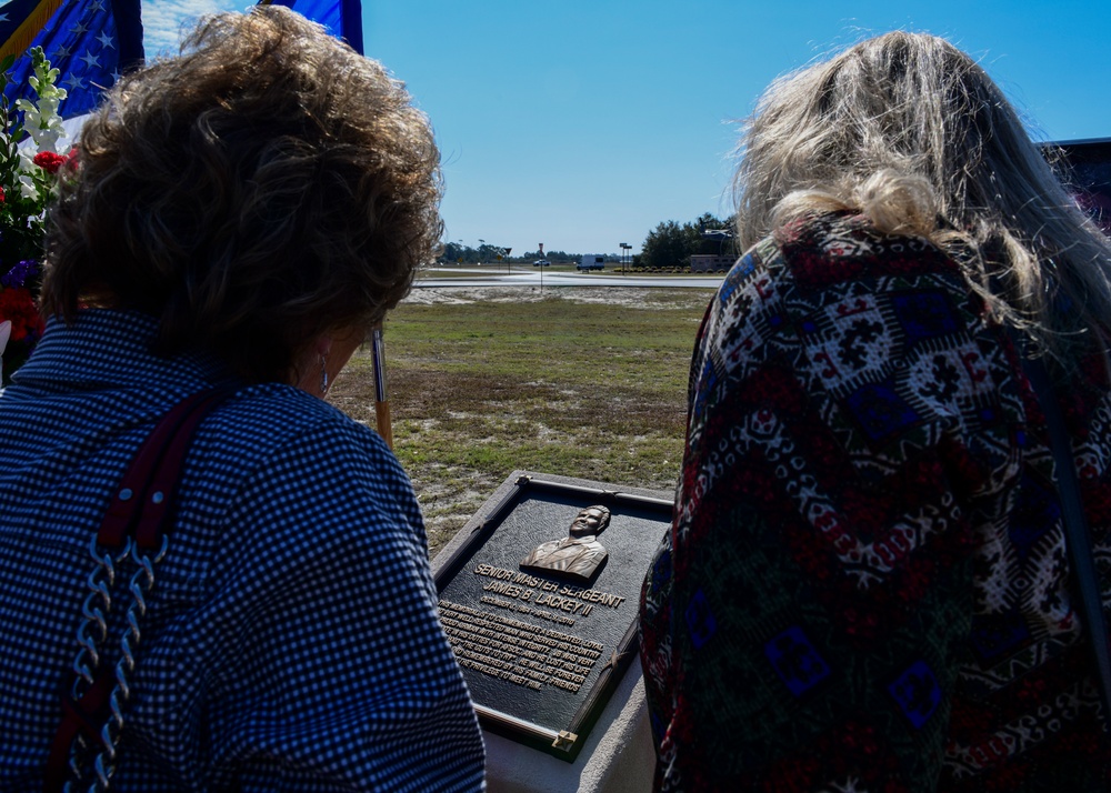 Voas-Lackey traffic circle memorial dedication