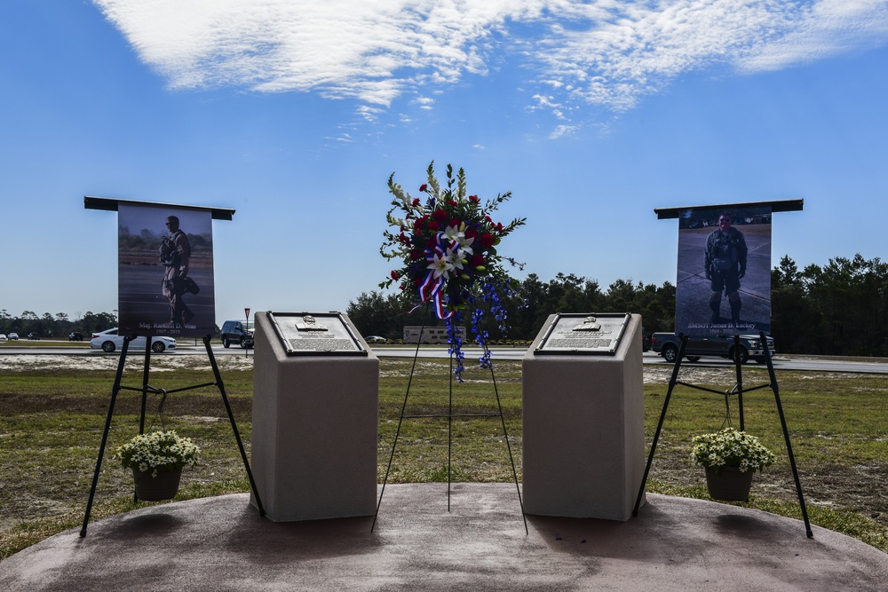 Voas-Lackey traffic circle memorial dedication