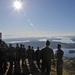 Lt. Cmdr. Justin Jennings reenlists AWO2 Fouche on Mt. Erie