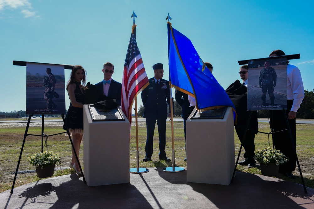 Voas-Lackey traffic circle memorial dedication