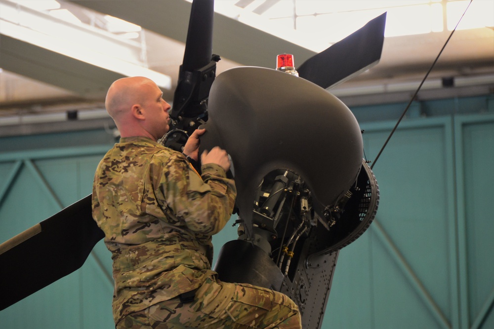 HH-60 MEDEVAC helicopter 40 flight hours maintenance