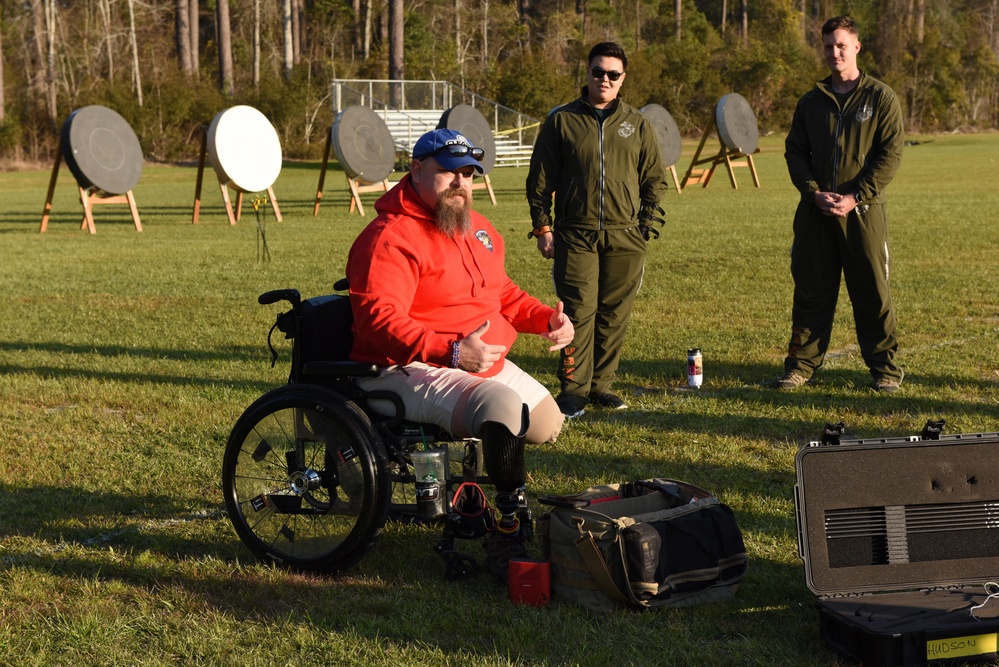 Marines Practice Archery during 2018 Marine Corps Trials