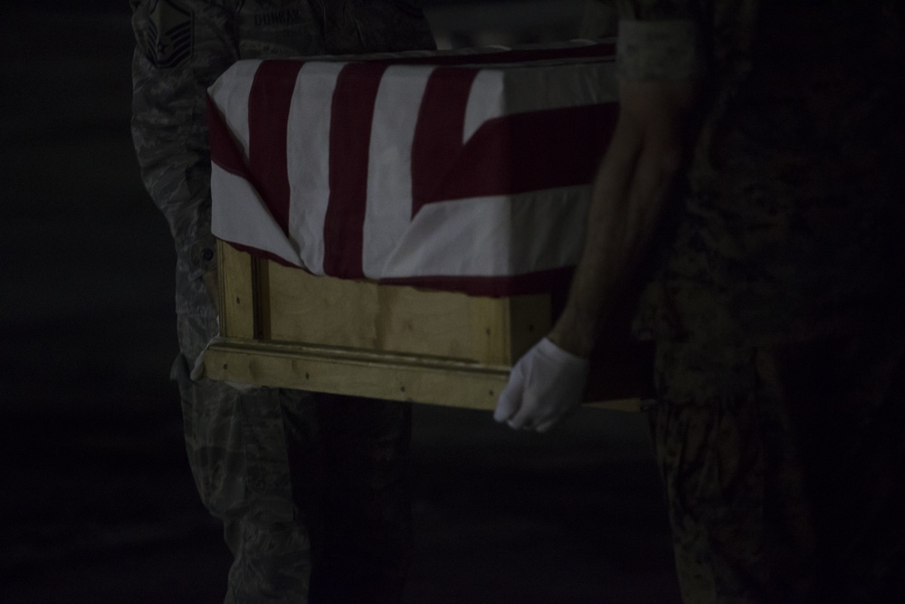 Dignified transfer of repatriated remains from Tarawa