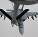 KC-135 refuels Navy Super Hornets and Growlers