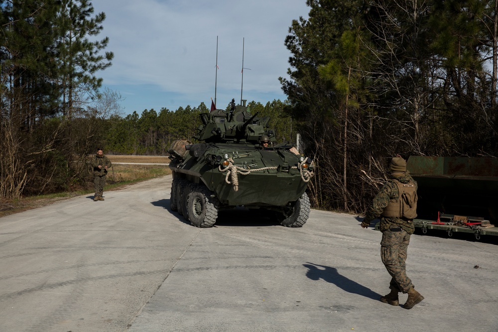 2nd LAR perform gunnery in full MOPP