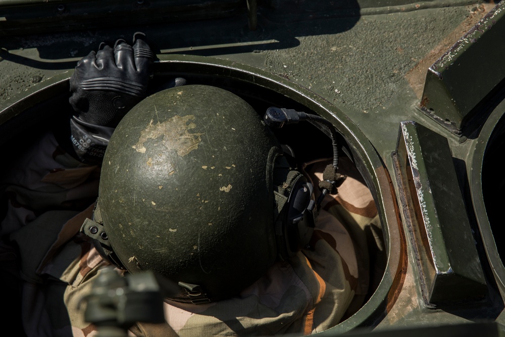 2nd LAR perform gunnery in full MOPP