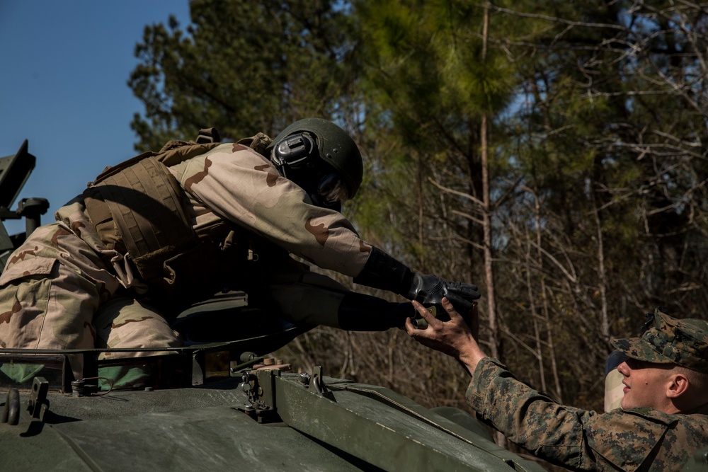 2nd LAR performs gunnery in full MOPP