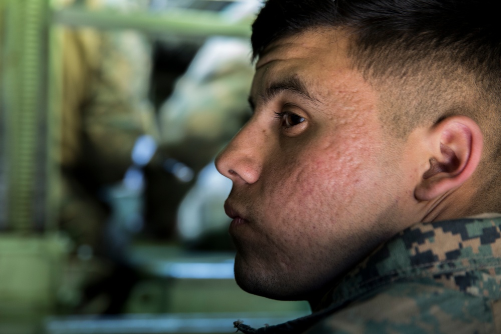 U.S. Marines of 2nd LAR perform gunnery in full MOPP