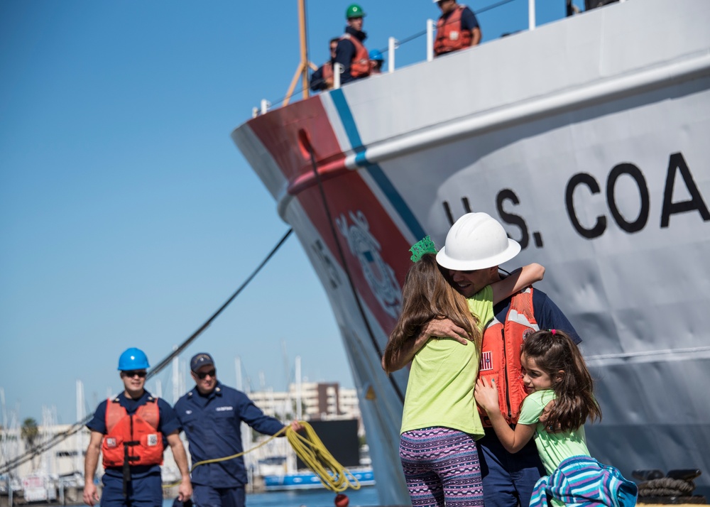 Coast Guard Cutter Venturous returns home after 60-day law enforcement patrol in the Eastern Pacific Ocean