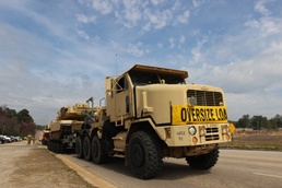NC Guard Abrams Tanks and Bradley Fighting Vehicles on I-95