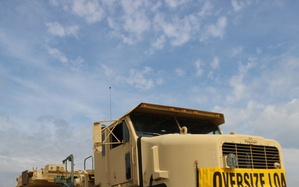 NC Guard Abrams Tanks and Bradley Fighting Vehicles on I-95