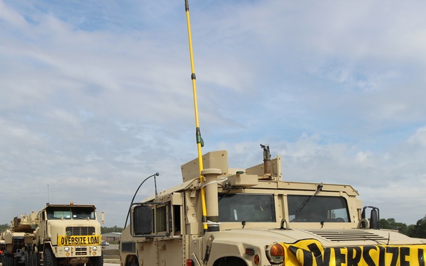 NC Guard Abrams Tanks and Bradley Fighting Vehicles on I-95