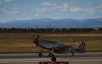 P-51 Mustang lands during Luke Days 2018