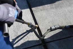 Airfield drainage keeps flightline above water