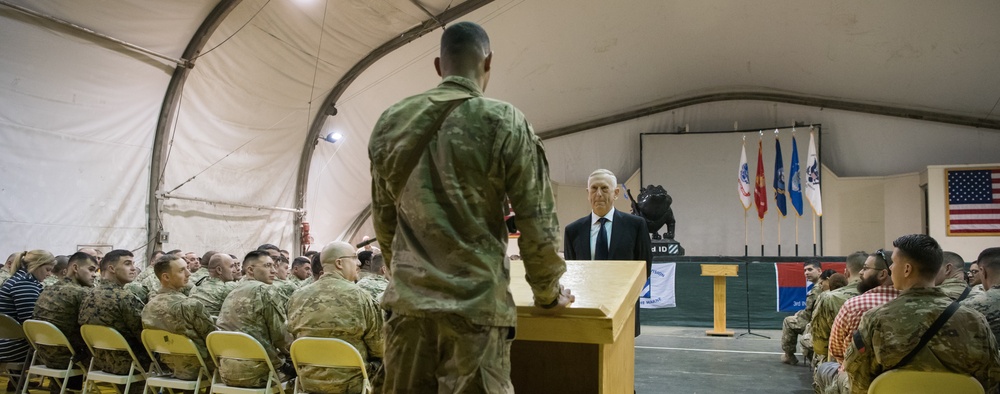 SD speaks to USFOR-A and Coalition forces