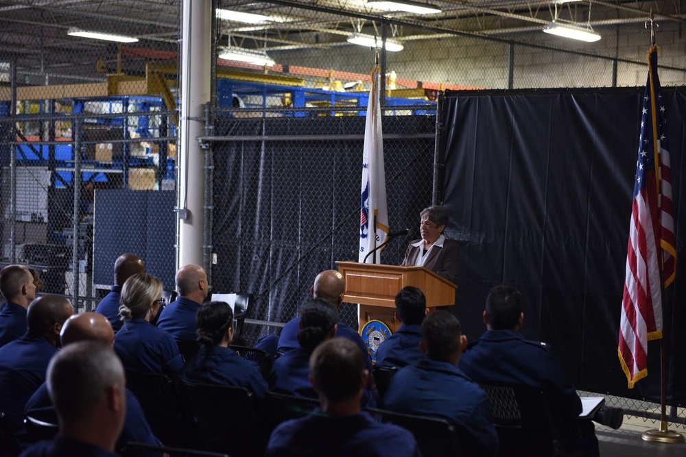 'Hidden Figure' Christine Darden visits Coast Guard Base Los Angeles-Long Beach