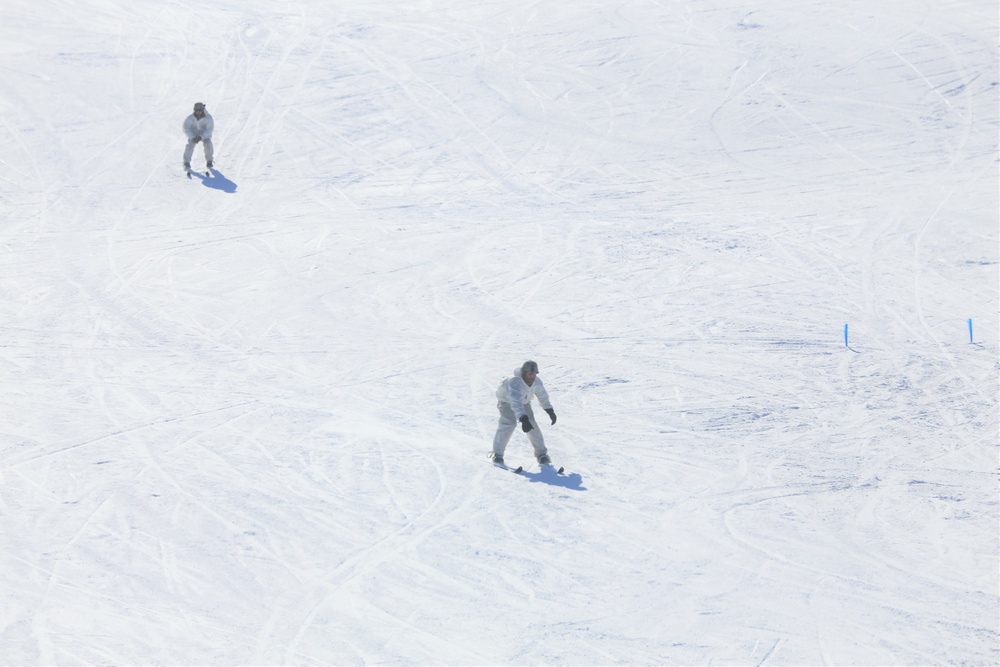 Cold-Weather Operations Course Class 18-06 students practice skiing at Fort McCoy