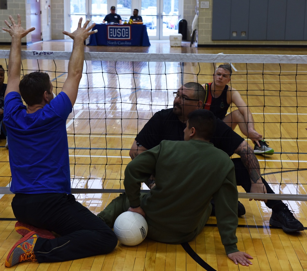 Marines Practice Volleyball during 2018 Marine Corps Trials