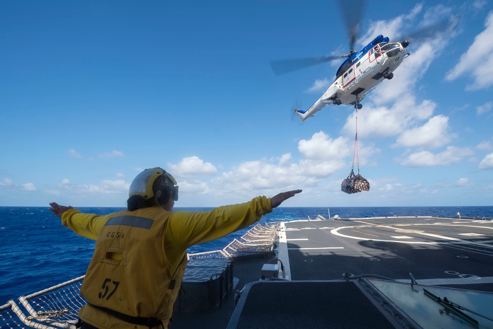 USS Antietam conducts replenishment-at-sea