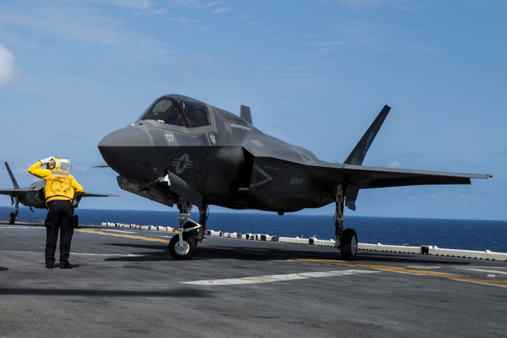 Flight operations aboard the USS Wasp