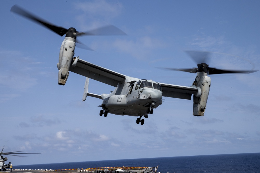 Flight operations aboard the USS Wasp