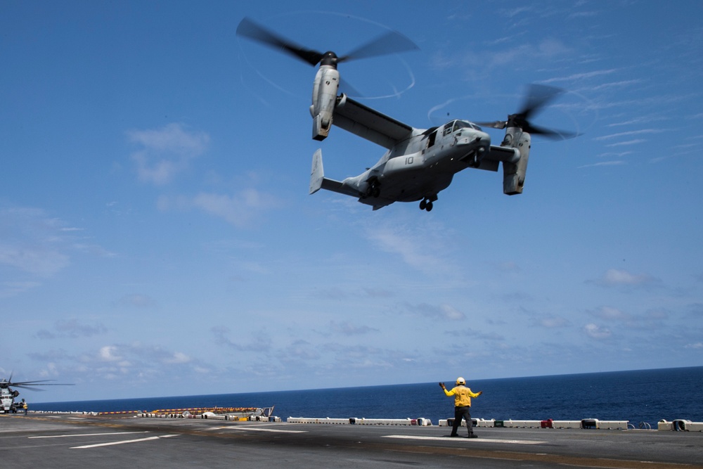 Flight operations aboard the USS Wasp