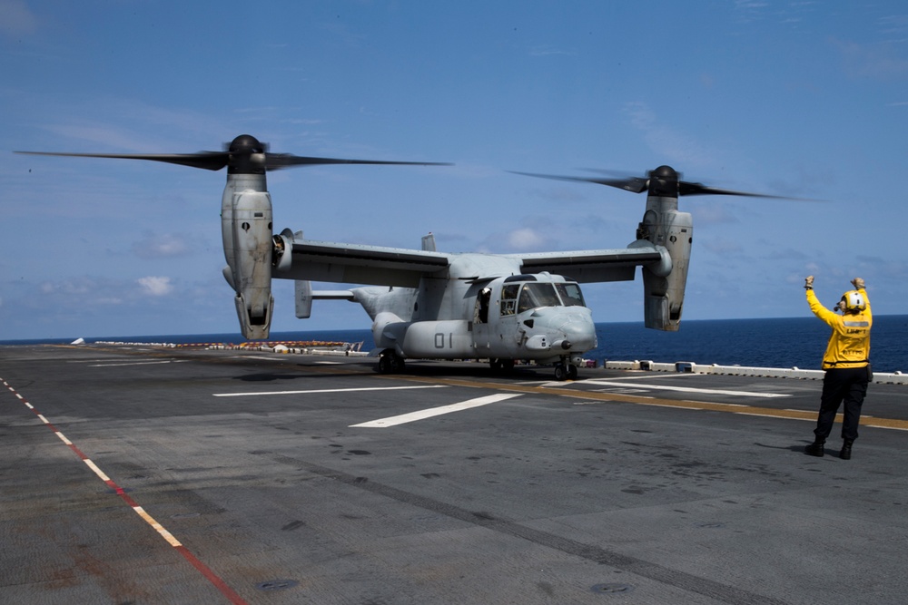 Flight operations aboard the USS Wasp