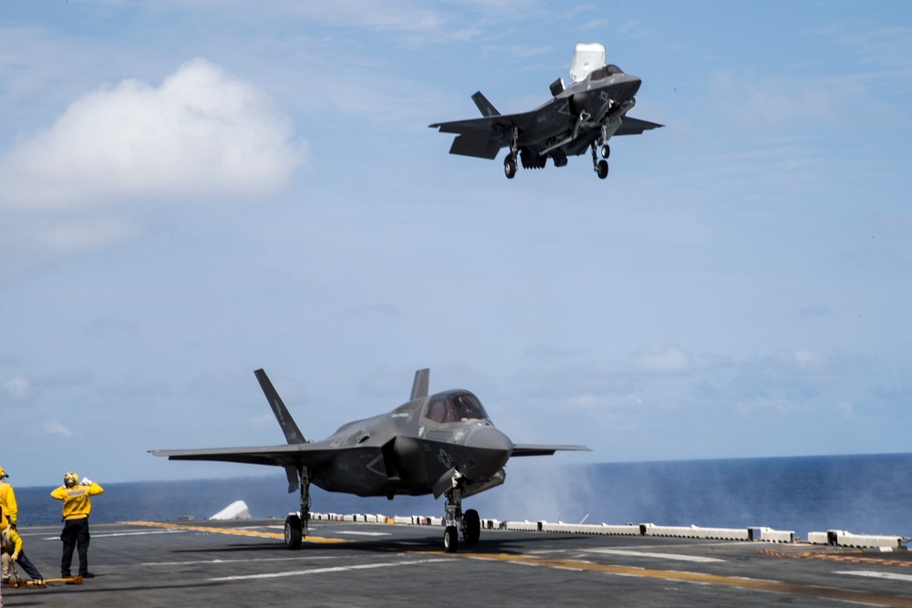 Flight operations aboard the USS Wasp