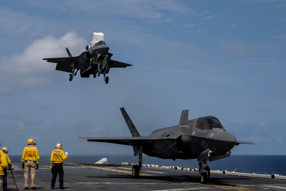 Flight operations aboard the USS Wasp