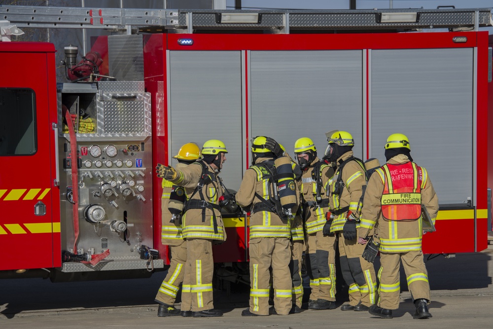 Firefighters conduct Joint Live-Fire Training.