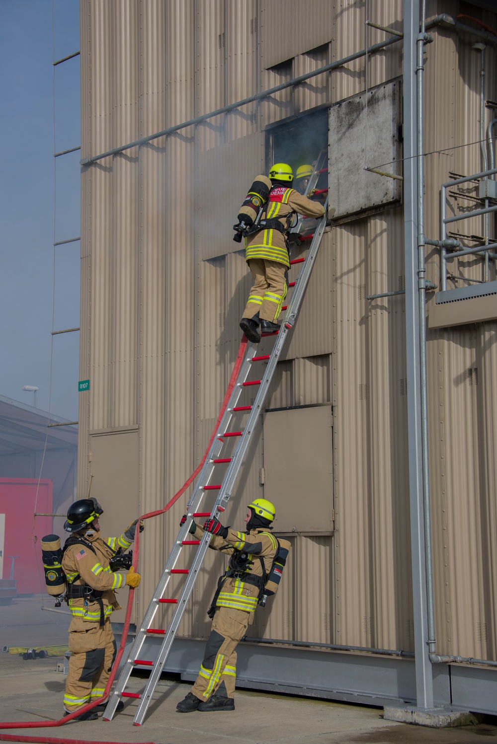 Firefighters conduct Joint Live-Fire Training.