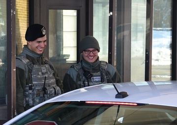 319th Security Forces Airmen endure sub-freezing temperatures to protect GFAFB