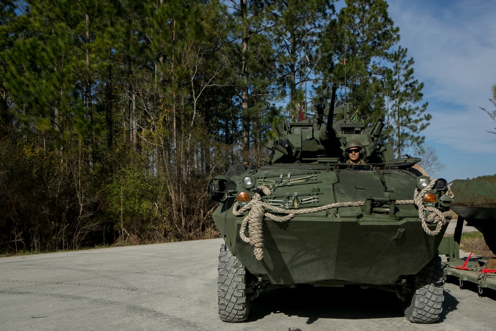 2nd LAR performs gunnery training in full MOPP