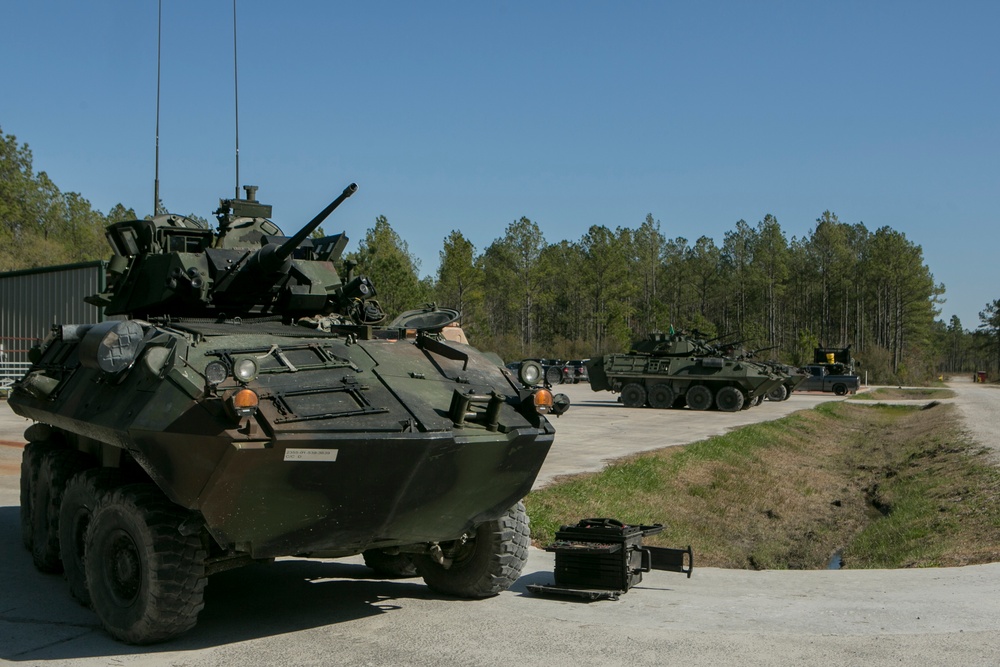 2nd LAR performs gunnery training in full MOPP