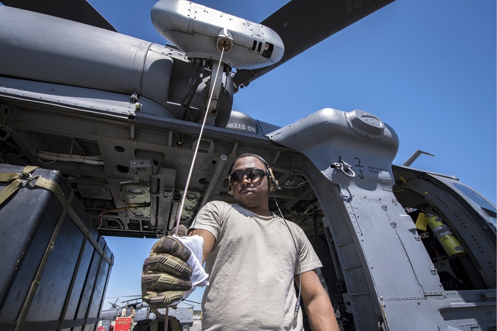 Airmen prep HH-60G for training