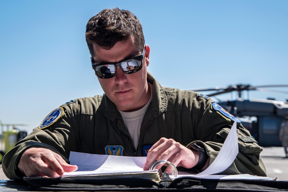Airmen prep HH-60G for training