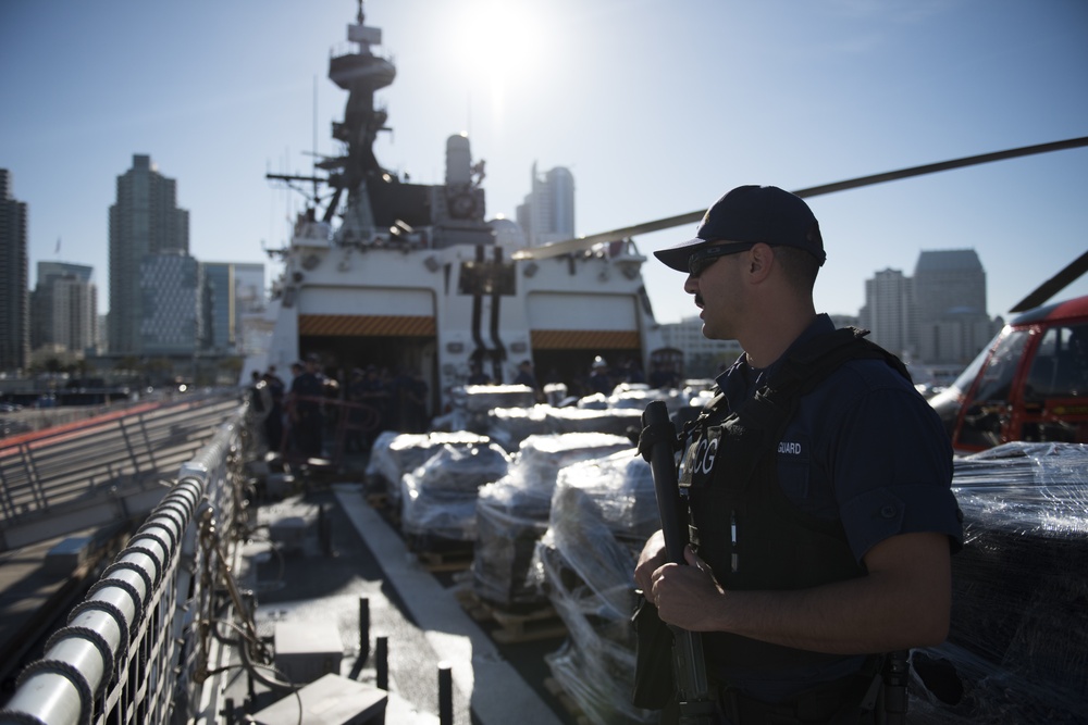 Coast Guard offloads 36,000 lbs of cocaine in San Diego