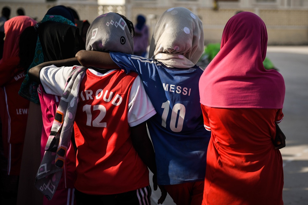 U.S. Soldiers conduct key leader engagements and teach English discussion groups in Djibouti