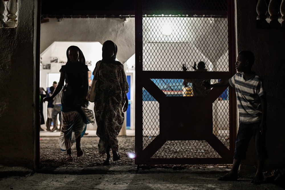 U.S. Soldiers conduct key leader engagements and teach English discussion groups in Djibouti