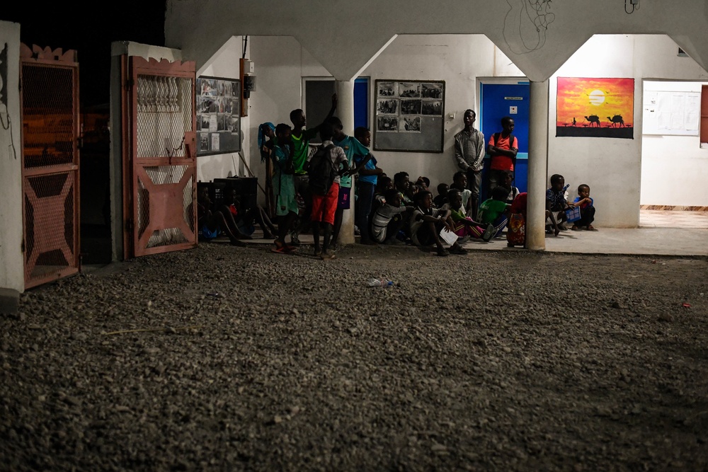 U.S. Soldiers conduct key leader engagements and teach English discussion groups in Djibouti