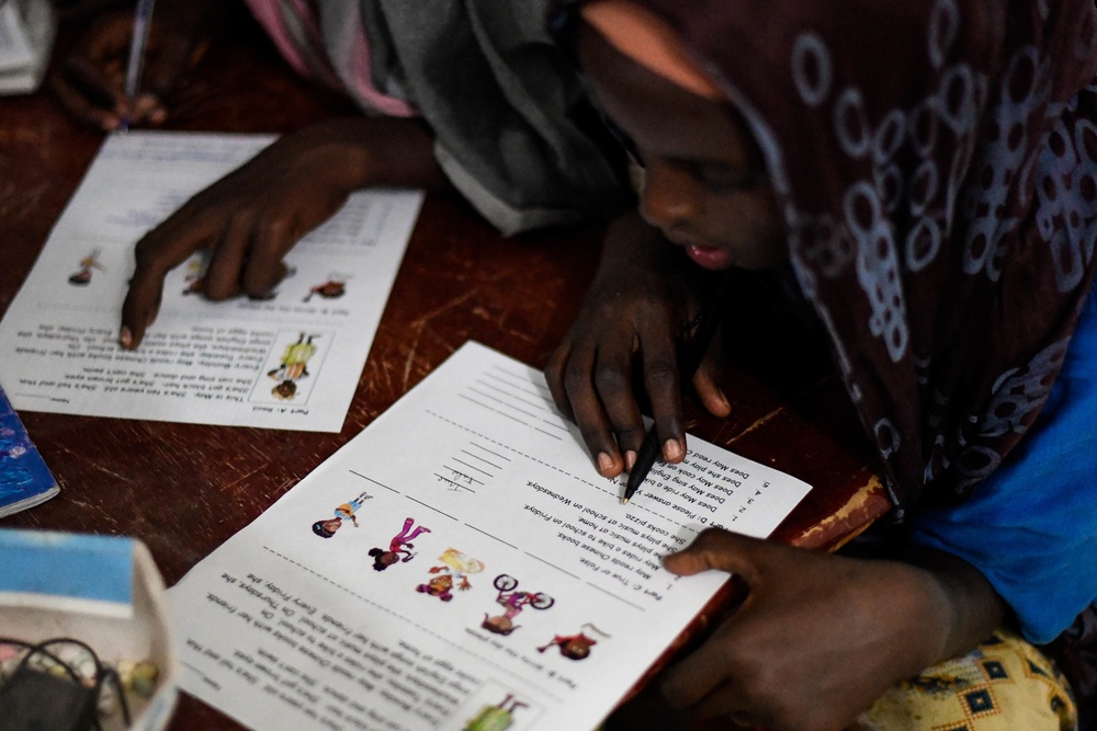 U.S. Soldiers conduct key leader engagements and teach English discussion groups in Djibouti