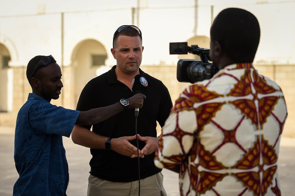 U.S. Soldiers conduct key leader engagements and teach English discussion groups in Djibouti