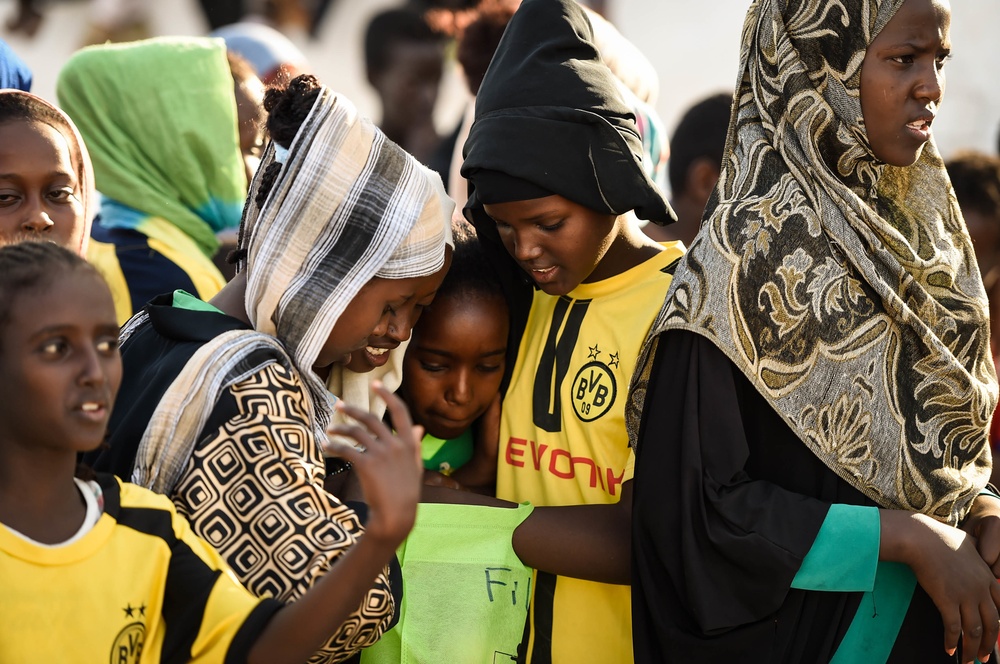 U.S. Soldiers conduct key leader engagements and teach English discussion groups in Djibouti