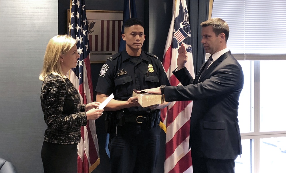 Kevin K. McAleenan is sworn in as CBP commissioner