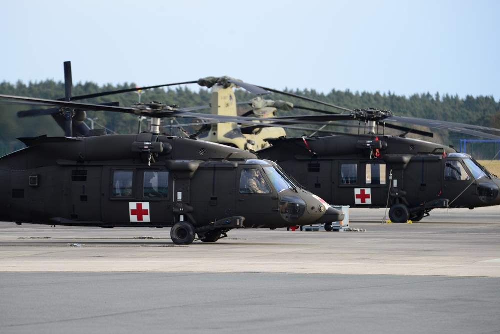 Katterbach Army Airfield in Ansbach, Bavaria, Germany